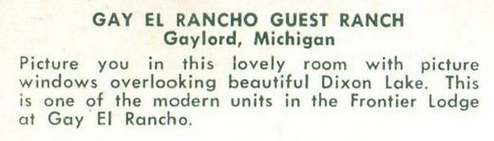 Sojourn Lakeside Resort (Gay El Rancho Ranch, El Rancho Stevens Ranch) - Vintage Postcard (newer photo)